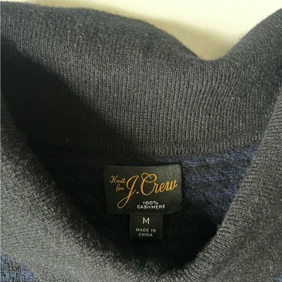 J.Crew Cashmere collared sweater in houndstooth jacquard Medium - Picture 10 of 14